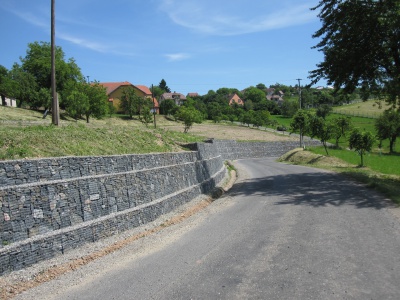 projekt foto Gabion wall, Zbraslavice