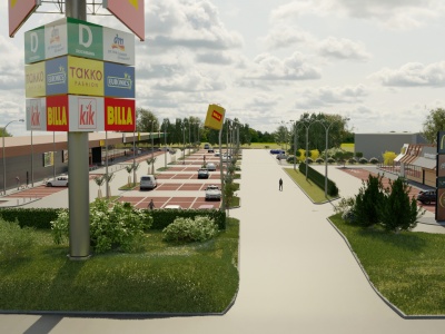projekt foto Shopping centre in Stehelčeves