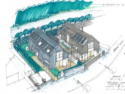 projekt foto Rodinné domy Stříbrná Skalice